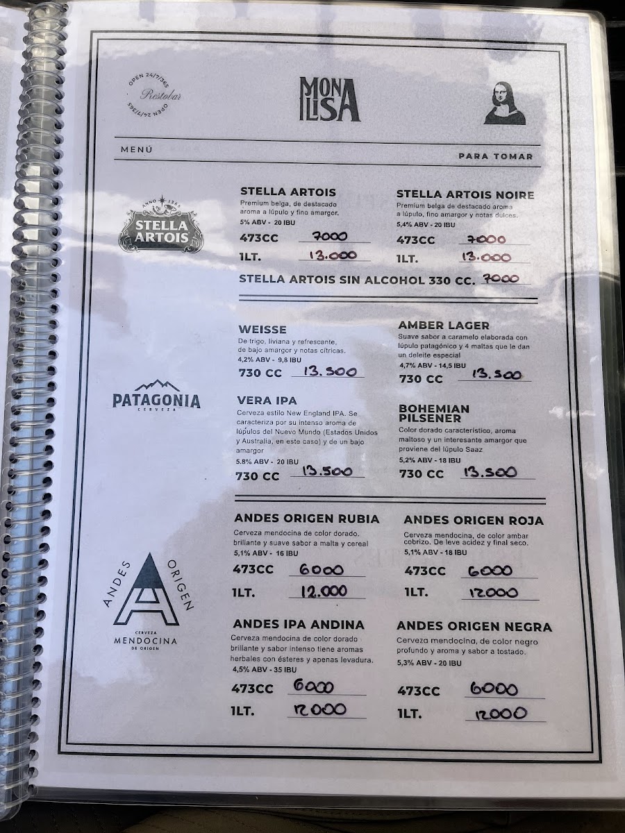 MonaLisa Resto&Bar Photo Menu 2