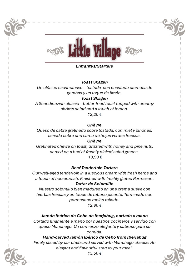 Restaurante Little Village Photo Menu 1