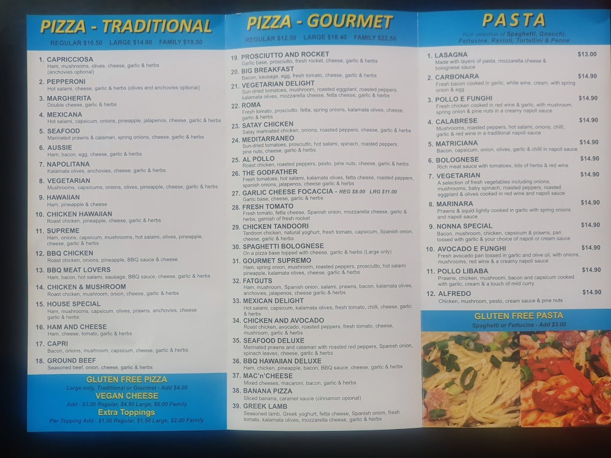 Alchester Pizza & Pasta - Boronia Photo Menu 3