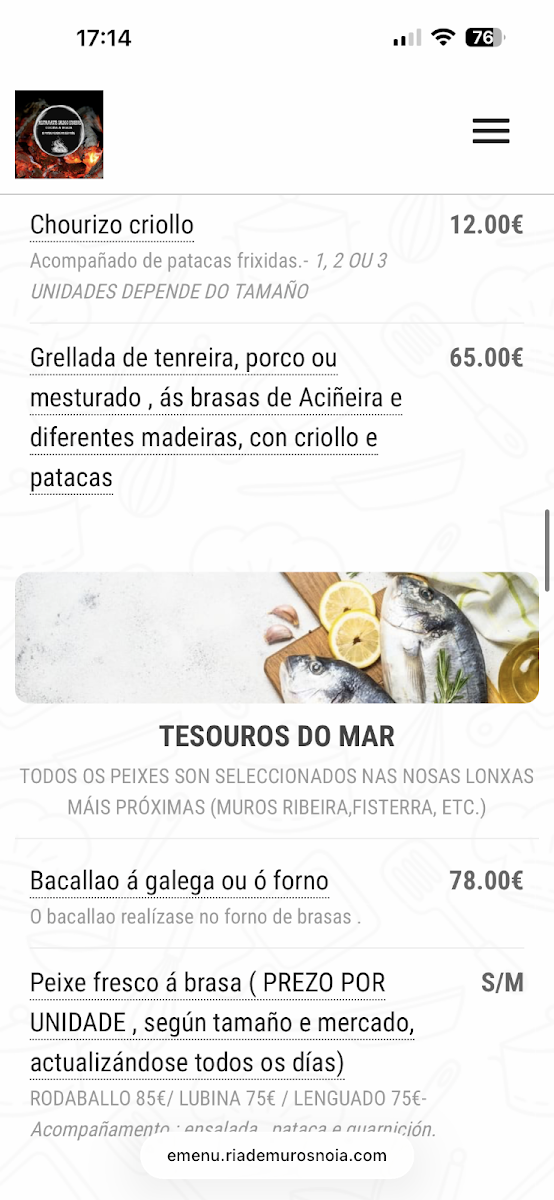 RESTAURANTE GALEGO ENXEBRE Photo Menu 3