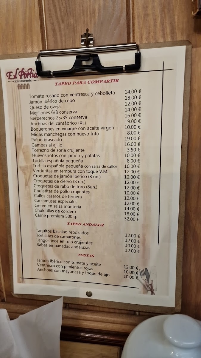 Restaurante El Pórtico Photo Menu 3