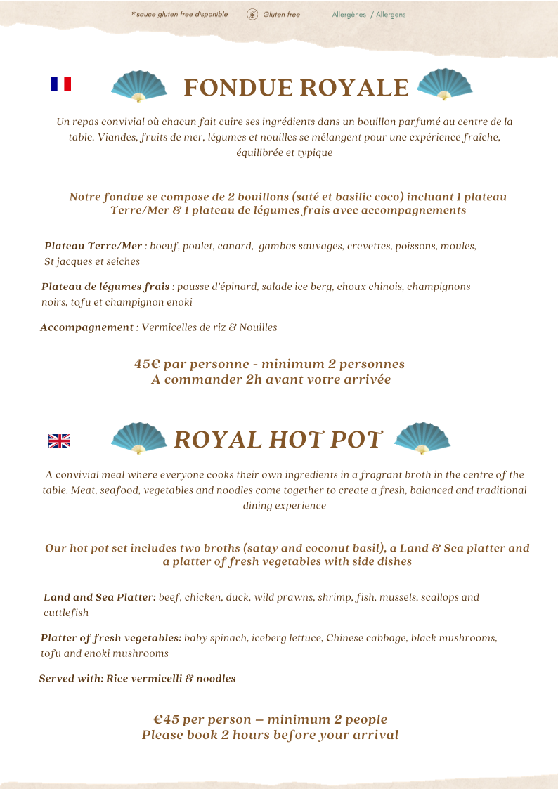 Eventail Plage Photo Menu 6