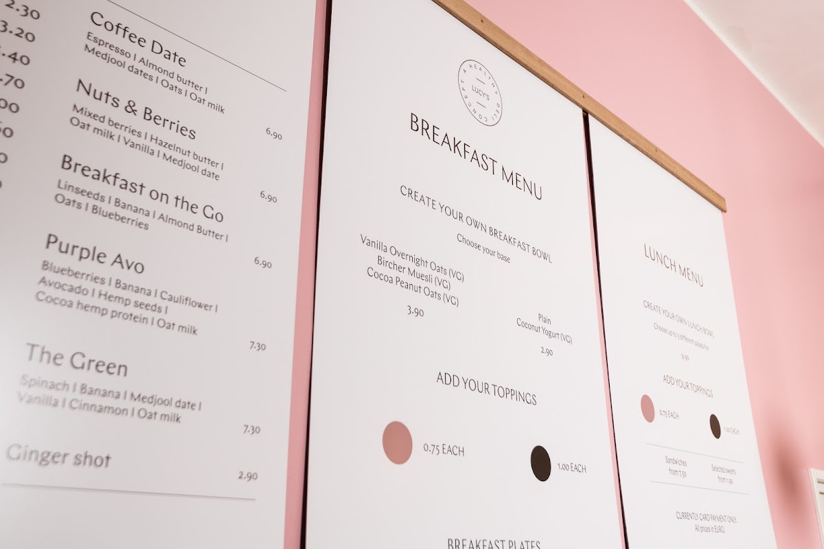 Lucy's. A healthy Deli Concept. Photo Menu 3