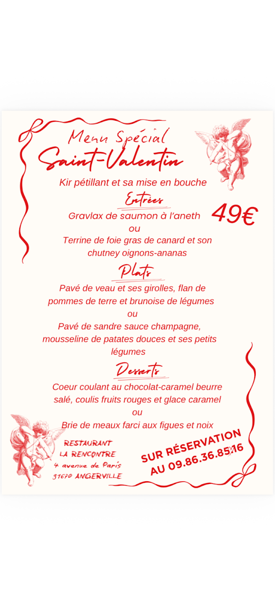 La Rencontre, Labellisé Papilles d’or Photo Menu 3