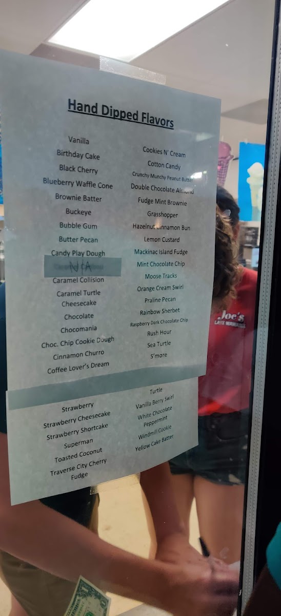 Joe's Ice Cream Supreme Shop Photo Menu 5