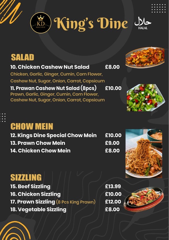 King's Dine Photo Menu 4