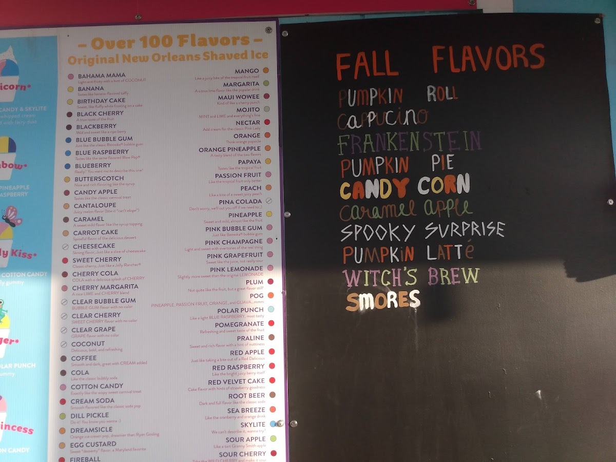 Pelican's Snoballs Photo Menu 3