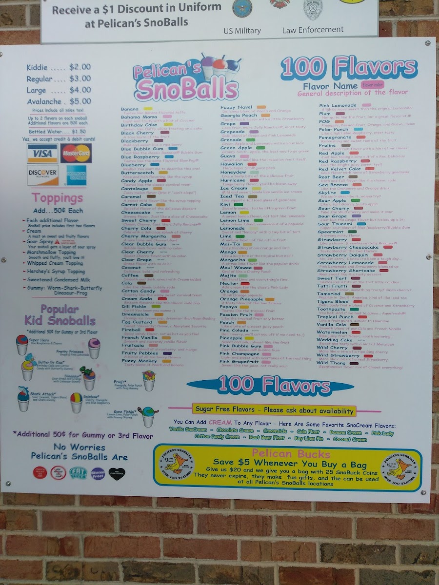 Pelican's Snoballs Photo Menu 4