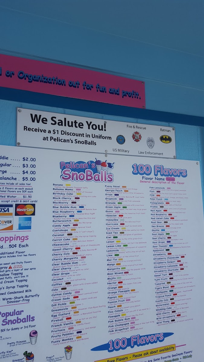 Pelican's Snoballs Photo Menu 5