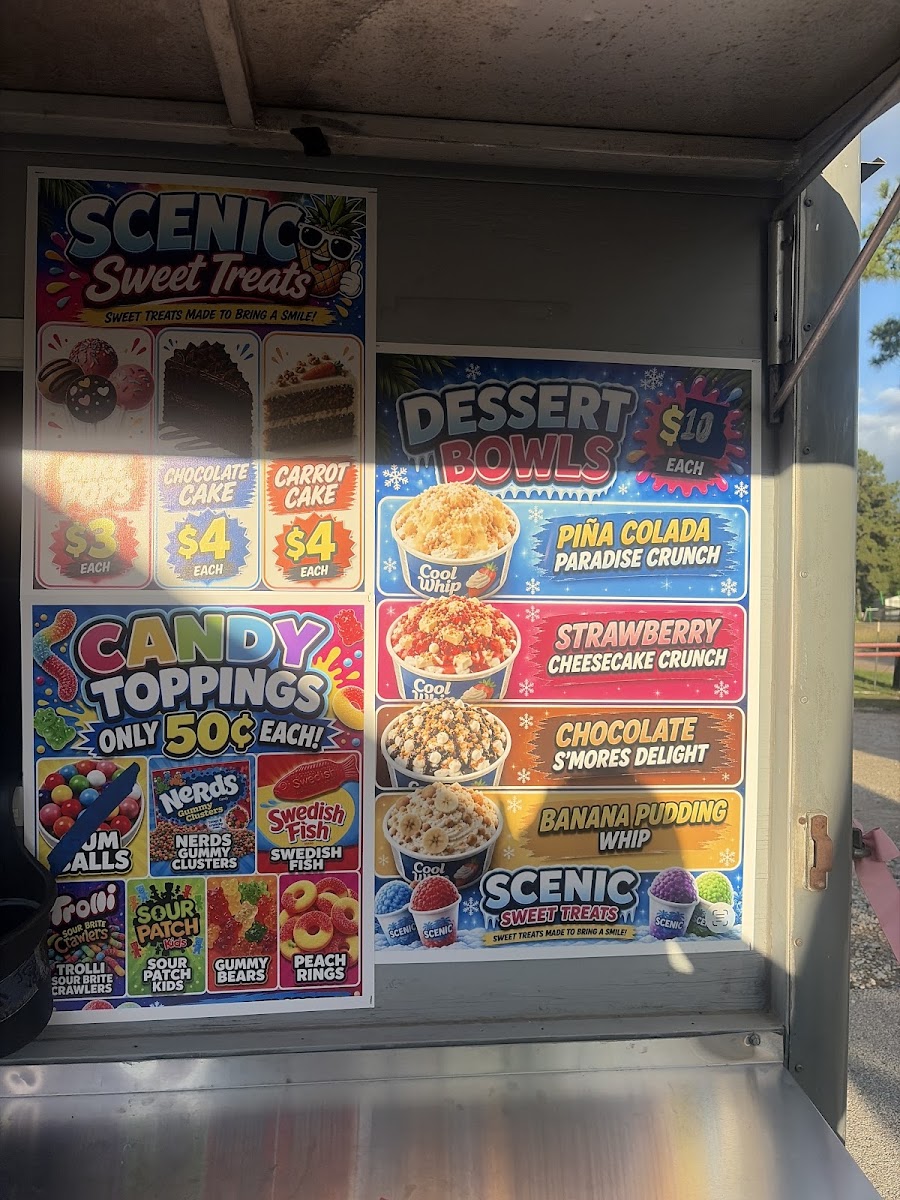 Scenic Snowcones Photo Menu 2