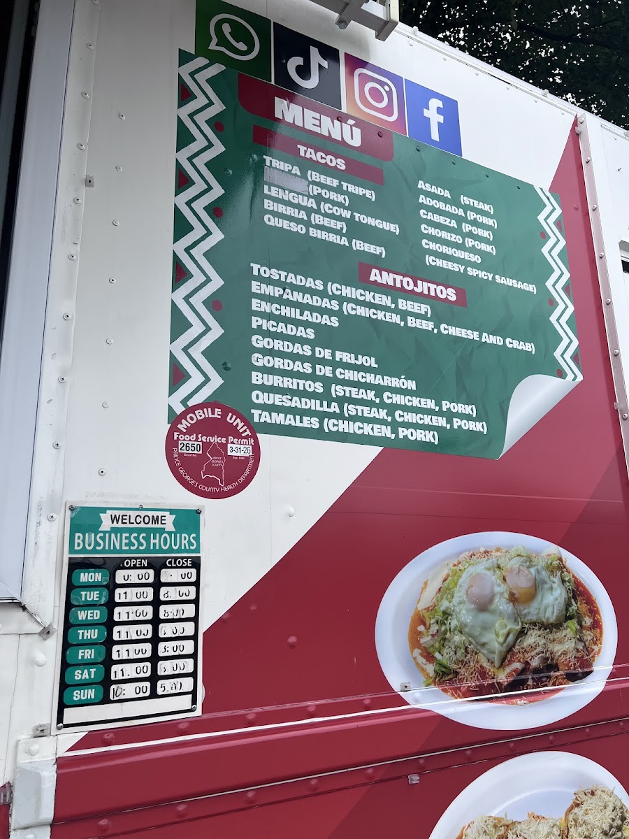 Ruth Mexican Food Truck Photo Menu 1