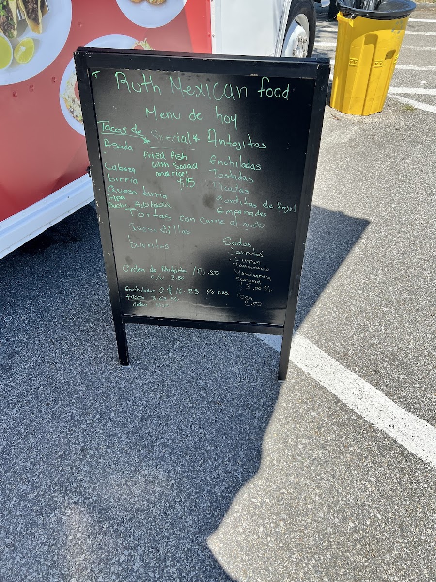 Ruth Mexican Food Truck Photo Menu 3