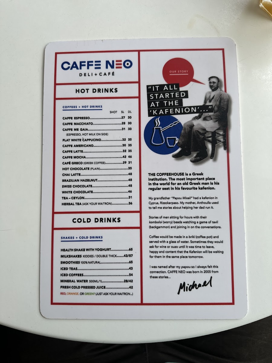 Caffe Neo Photo Menu 10