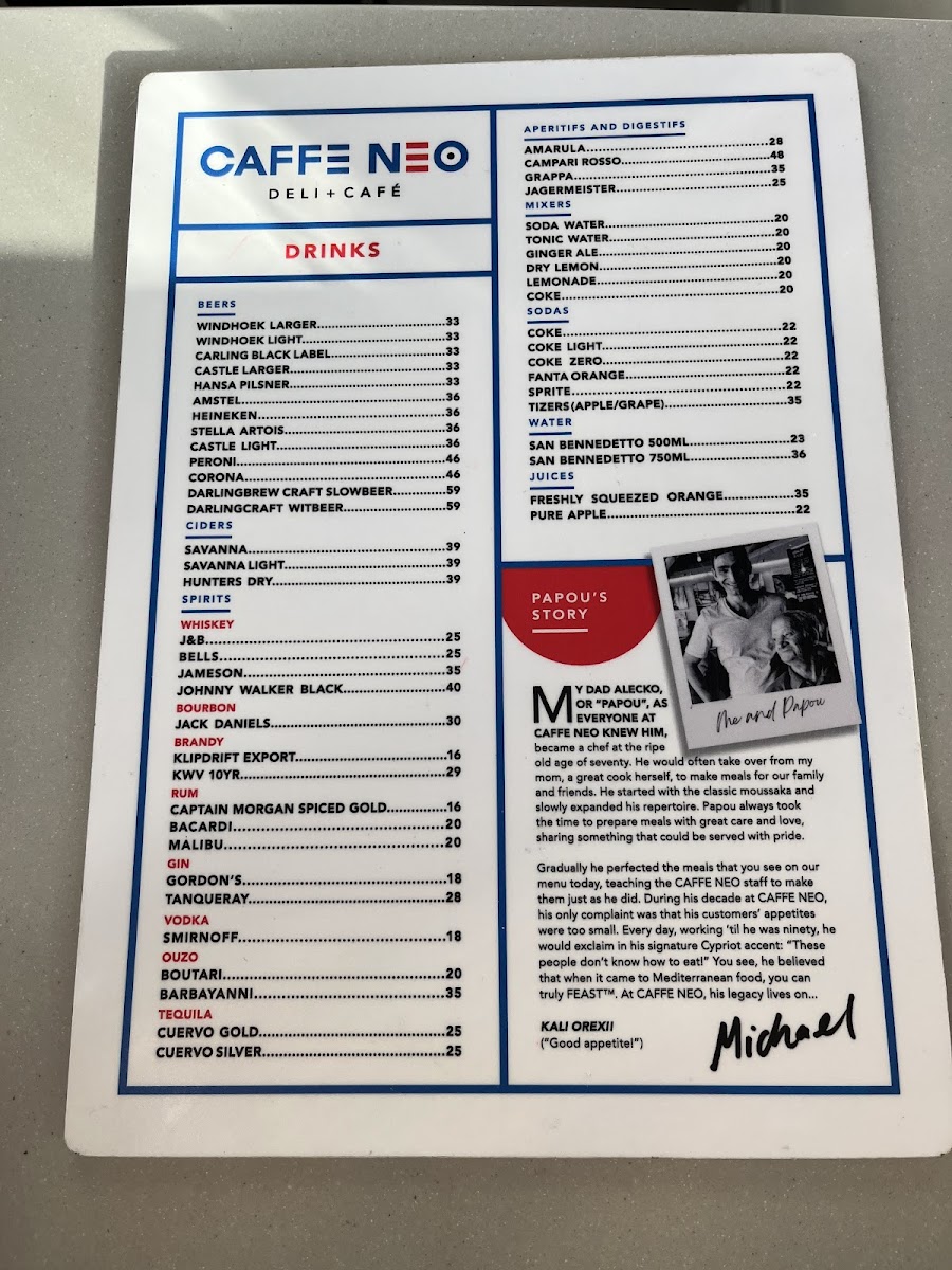 Caffe Neo Photo Menu 7