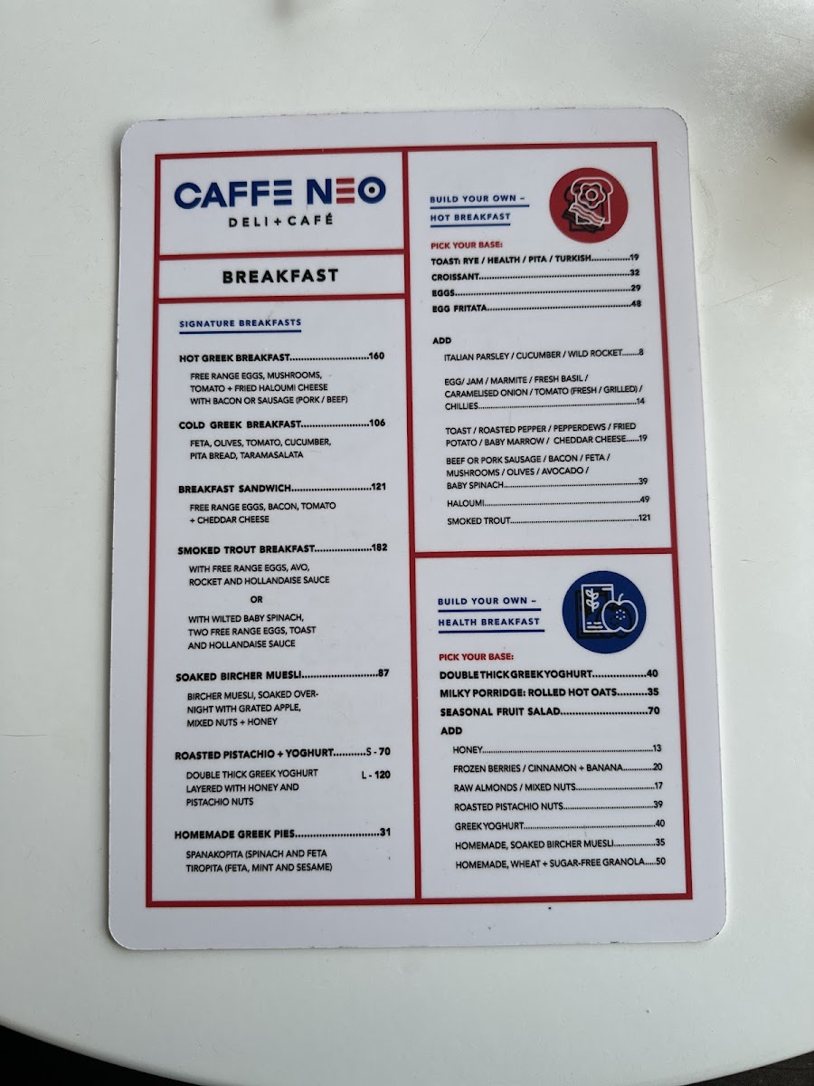 Caffe Neo Photo Menu 8