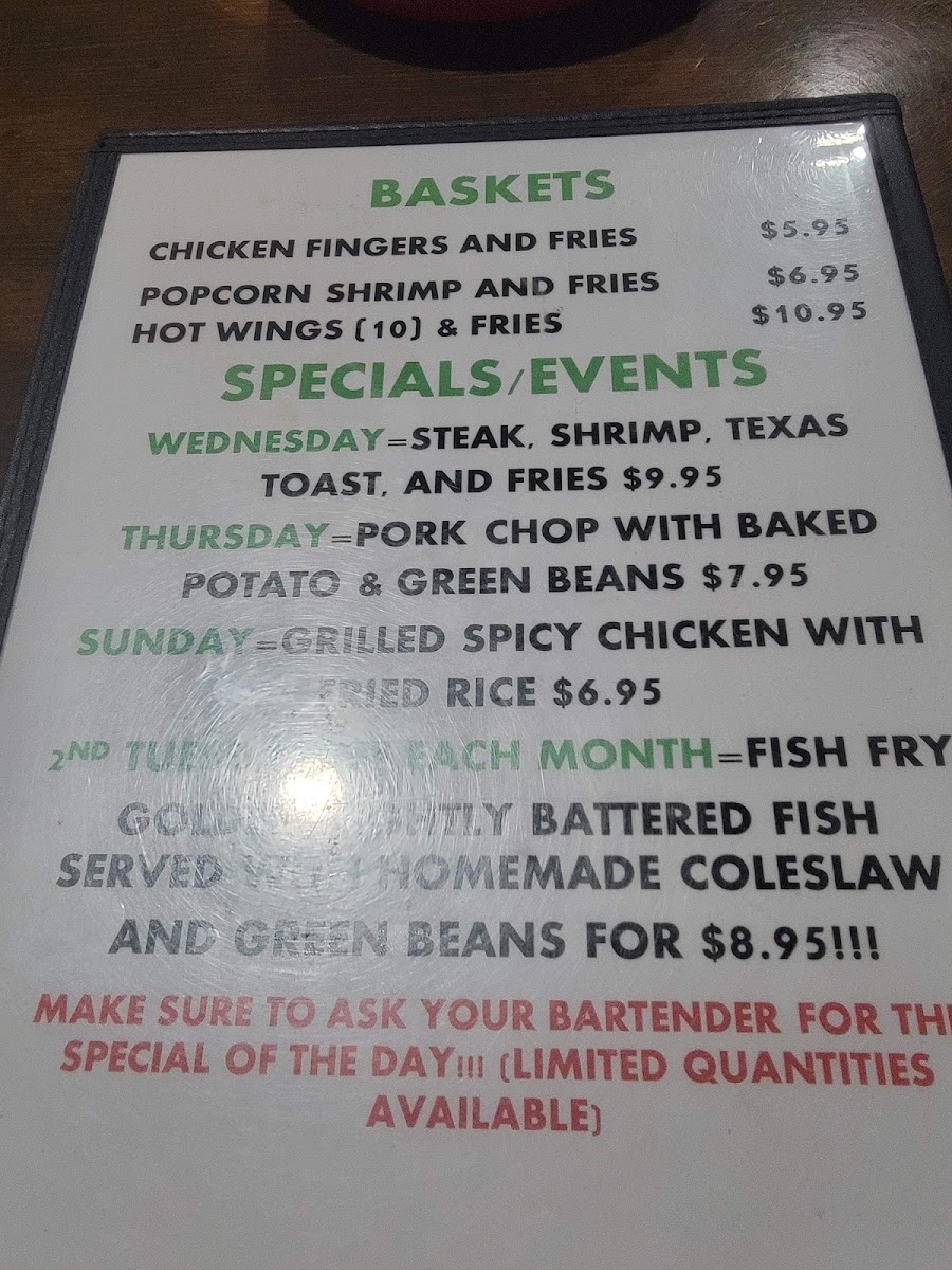 Shorty's Bar & Grill Photo Menu 3