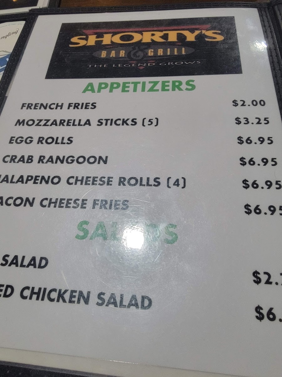 Shorty's Bar & Grill Photo Menu 4