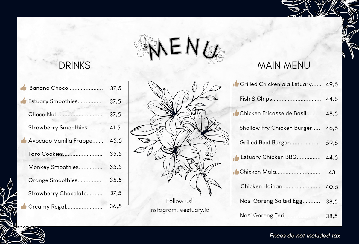 Estuary Café Photo Menu 3