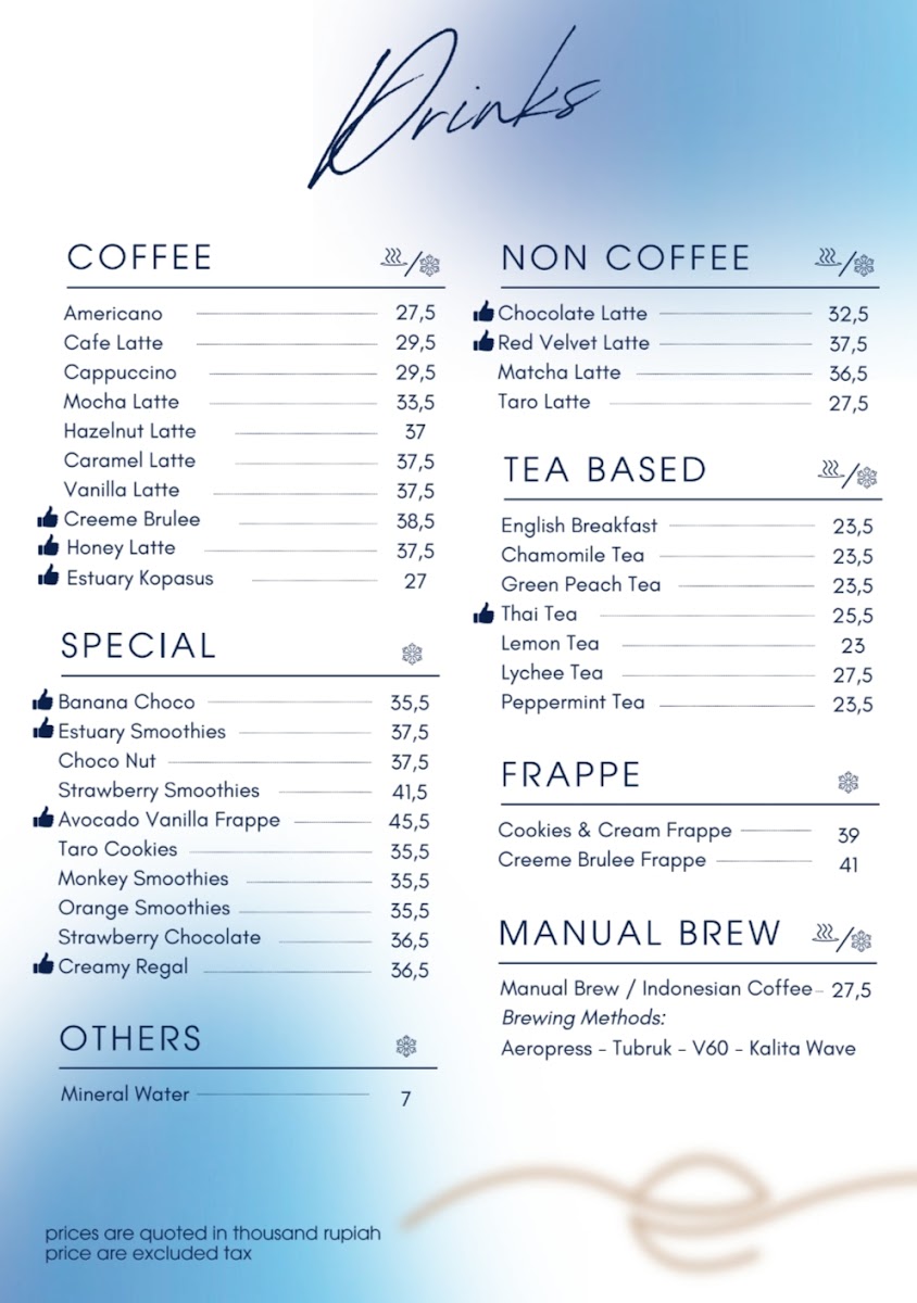 Estuary Café Photo Menu 5
