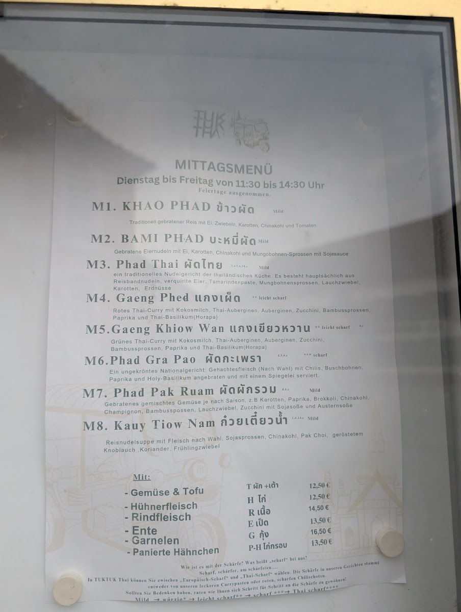 Tuk Tuk Thai Restaurant Maikammer Photo Menu 1