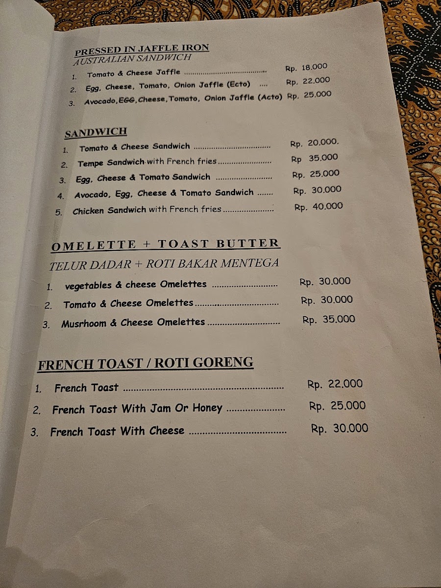 Bedhot Resto Photo Menu 1