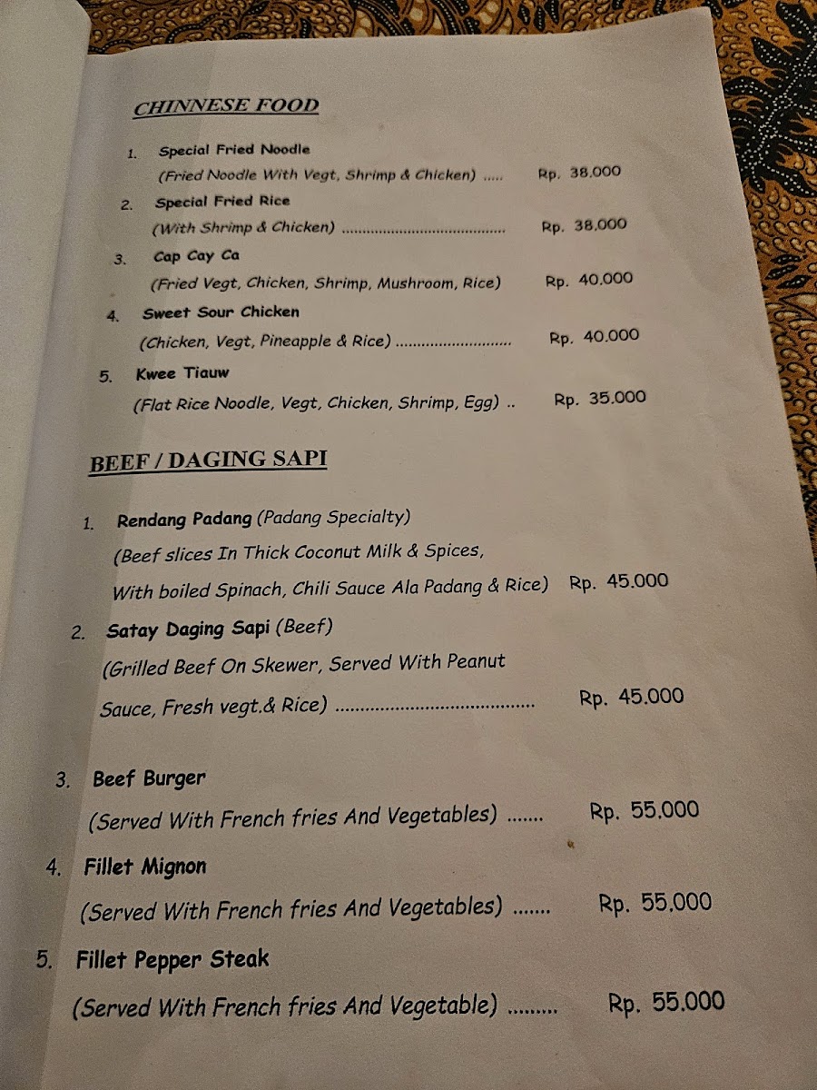 Bedhot Resto Photo Menu 2