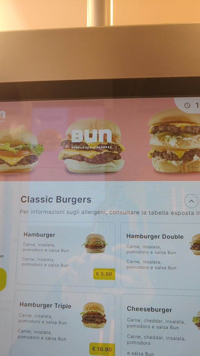 Bun Burgers - Via Torino Photo Menu 5
