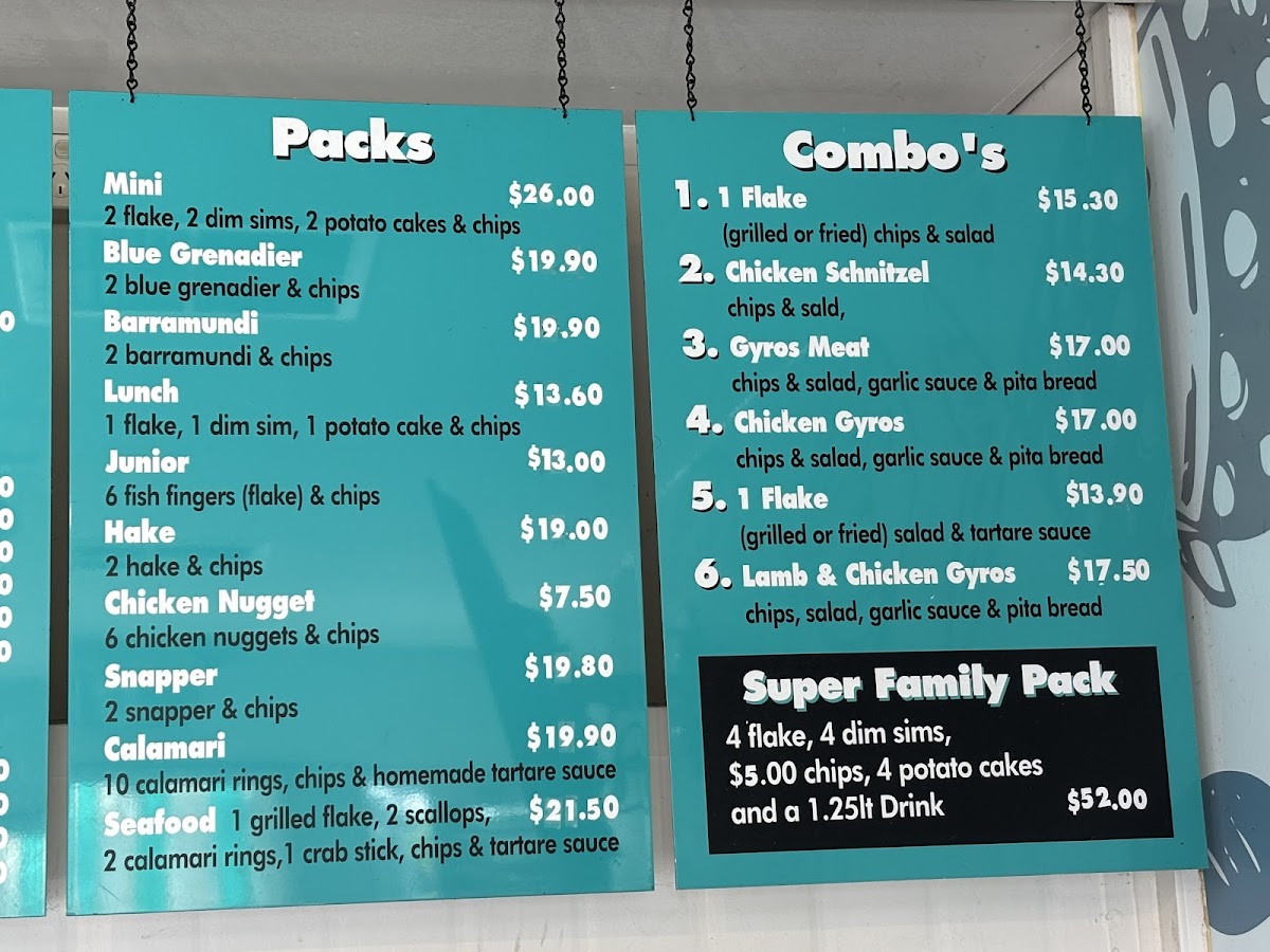 Blue Ocean Fish & Chippery Photo Menu 2