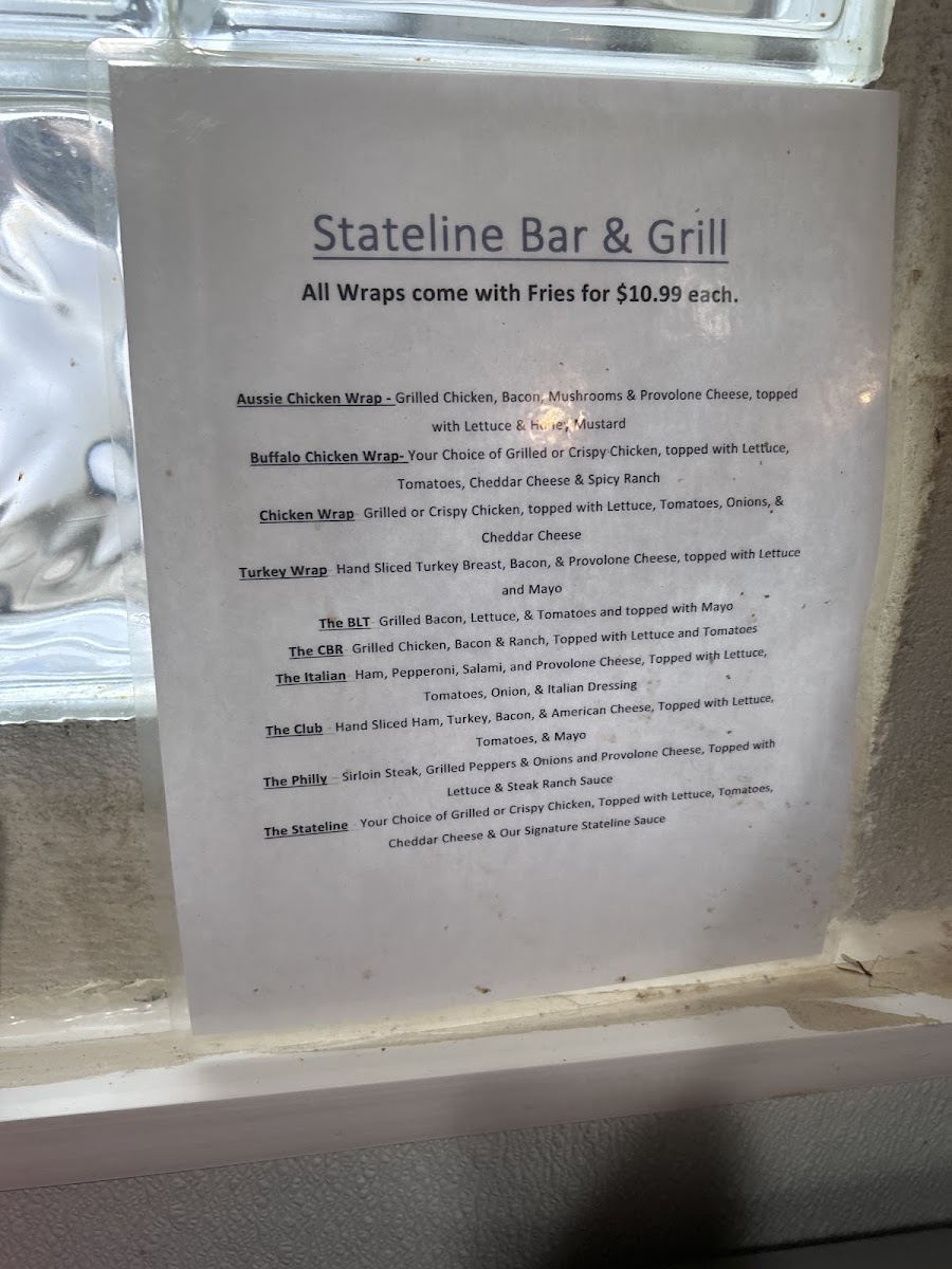 Stateline Bar N Grill Photo Menu 10