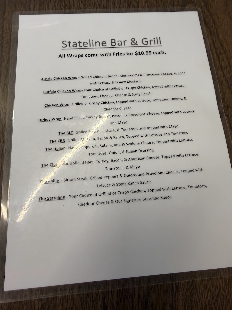Stateline Bar N Grill Photo Menu 6