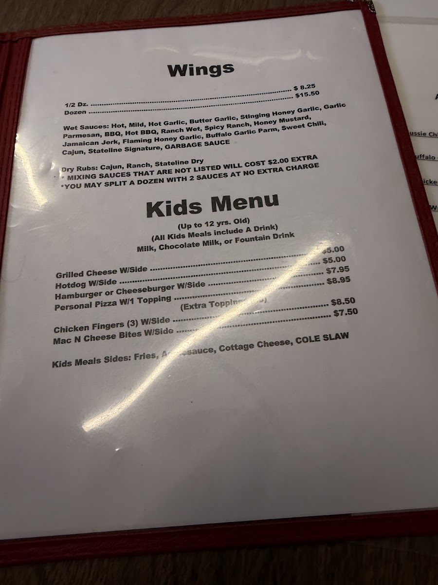 Stateline Bar N Grill Photo Menu 9