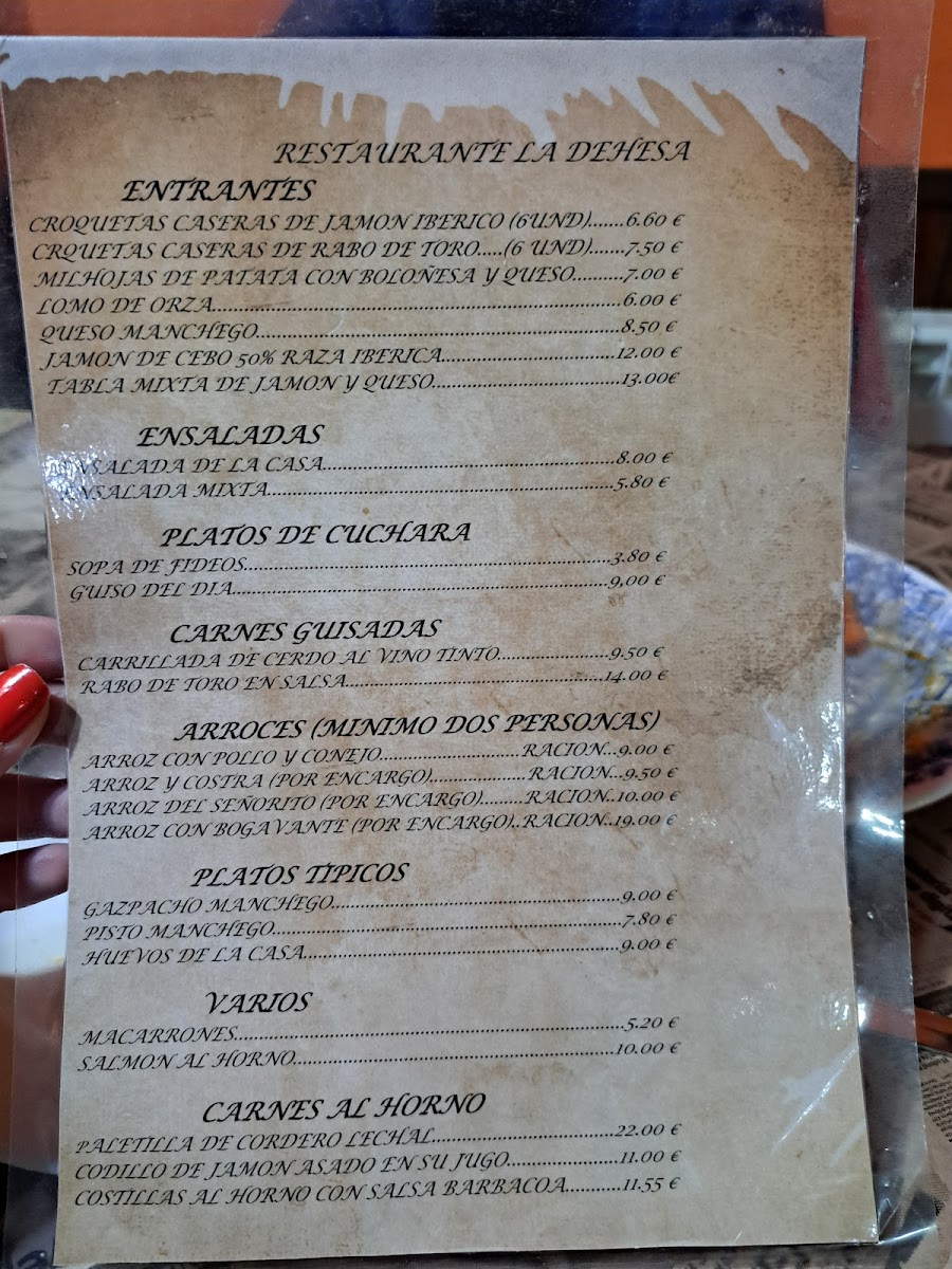 Restaurante La Dehesa Riópar Photo Menu 2