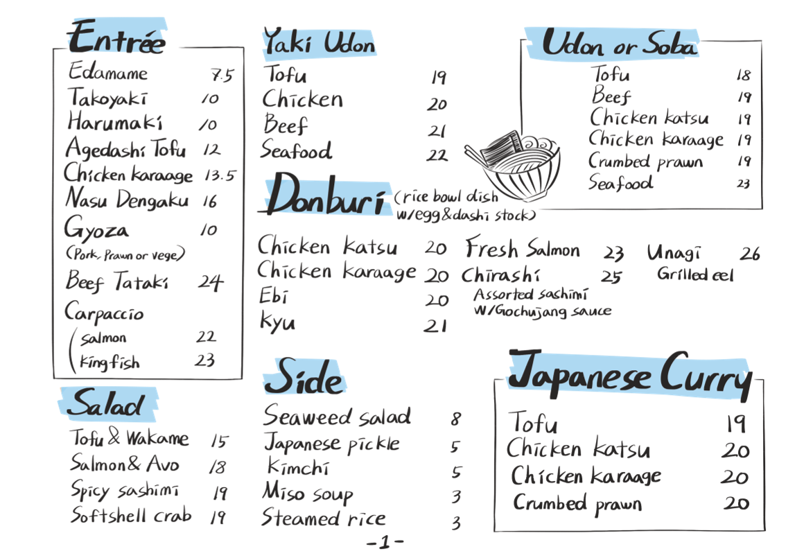 Miori japanese Restaurant Photo Menu 2