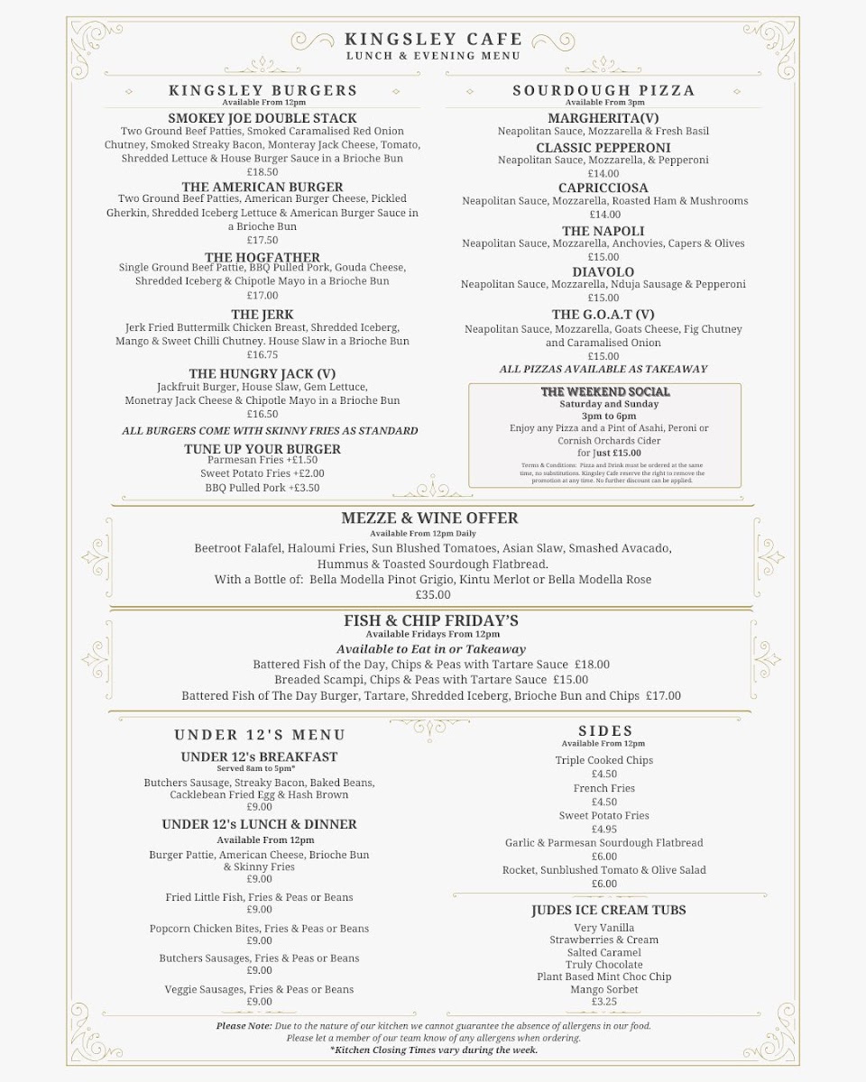Kingsley Café Photo Menu 2