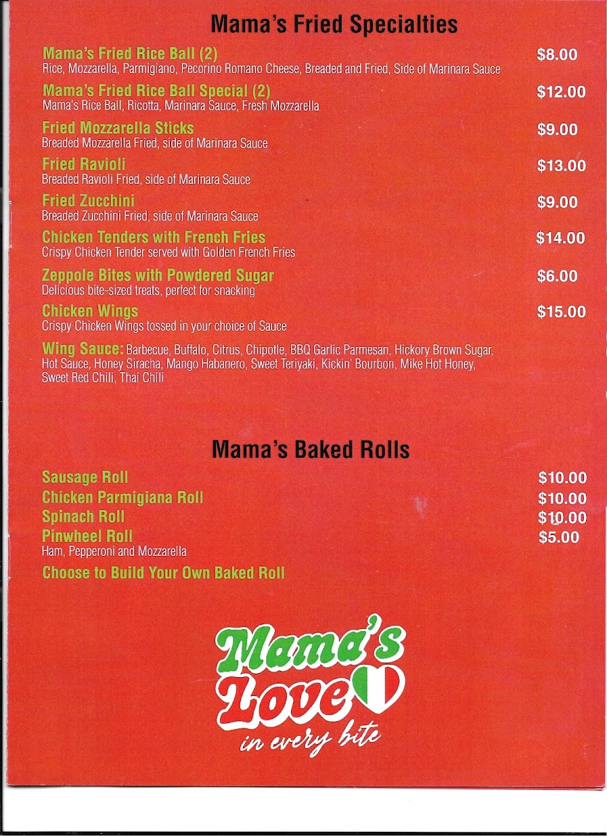 Mama's Pizzeria Roxbury Photo Menu 7