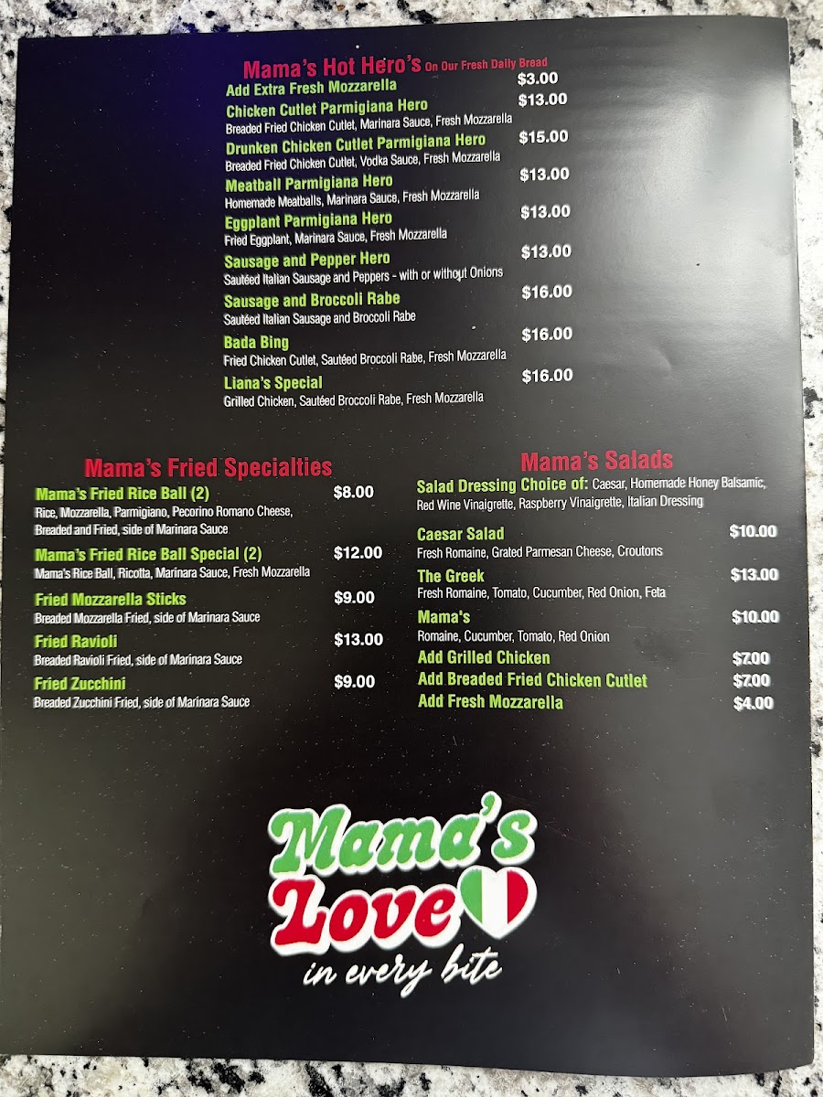 Mama's Pizzeria Roxbury Photo Menu 9