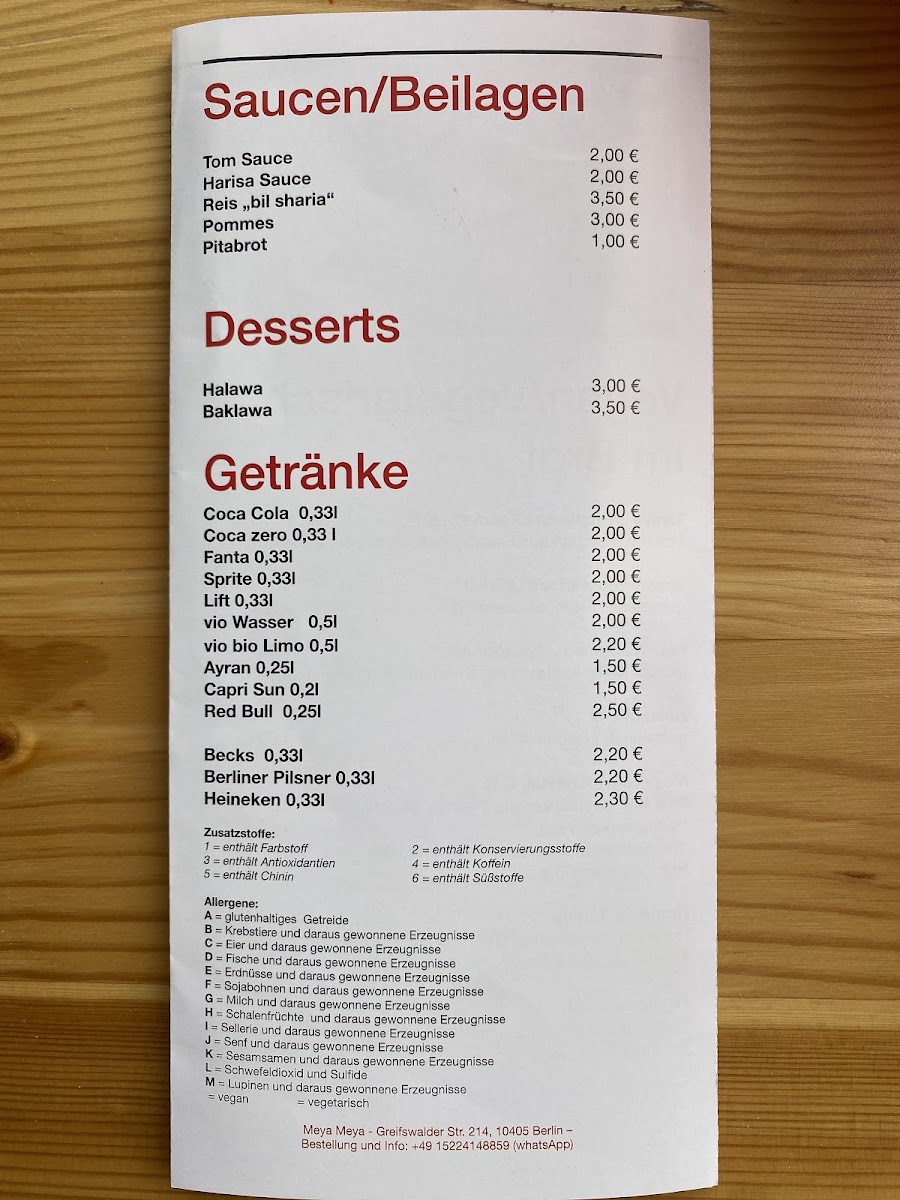 Meya Meya - ägyptisches Essen Photo Menu 4