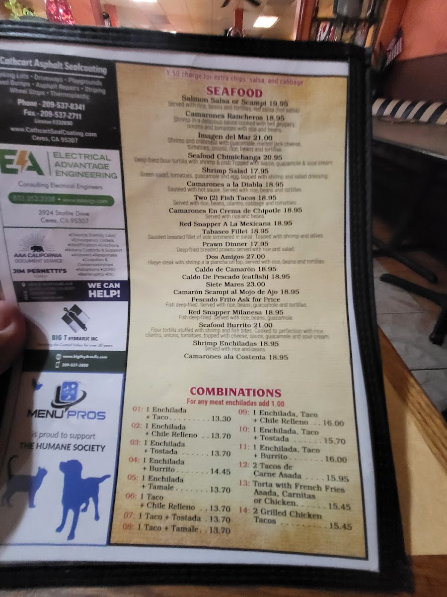 La Cascada Mexican Restaurant Photo Menu 8