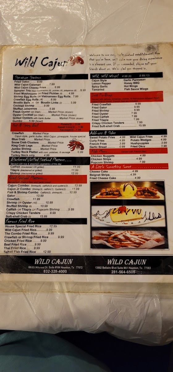 Wild Cajun Photo Menu 10