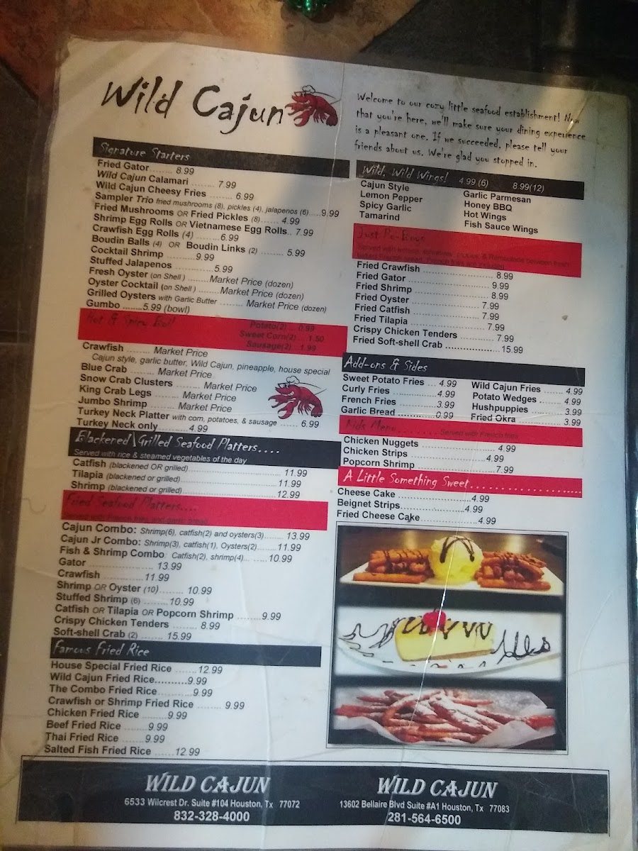 Wild Cajun Photo Menu 5