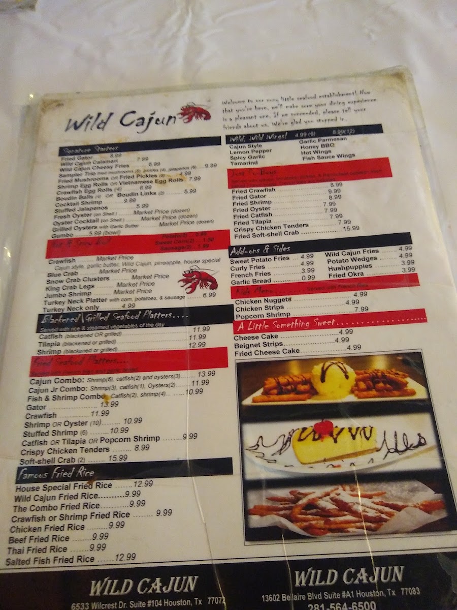Wild Cajun Photo Menu 7