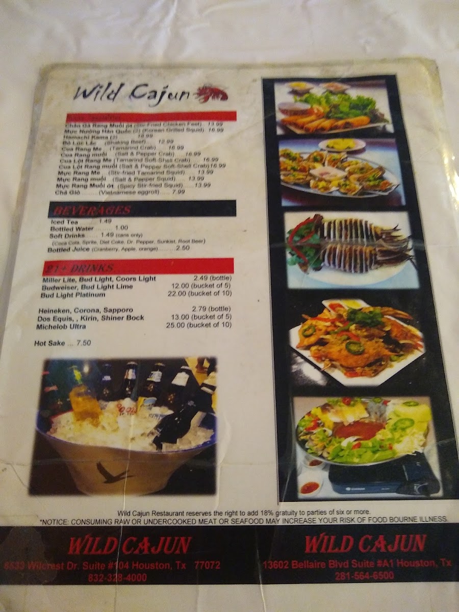 Wild Cajun Photo Menu 9