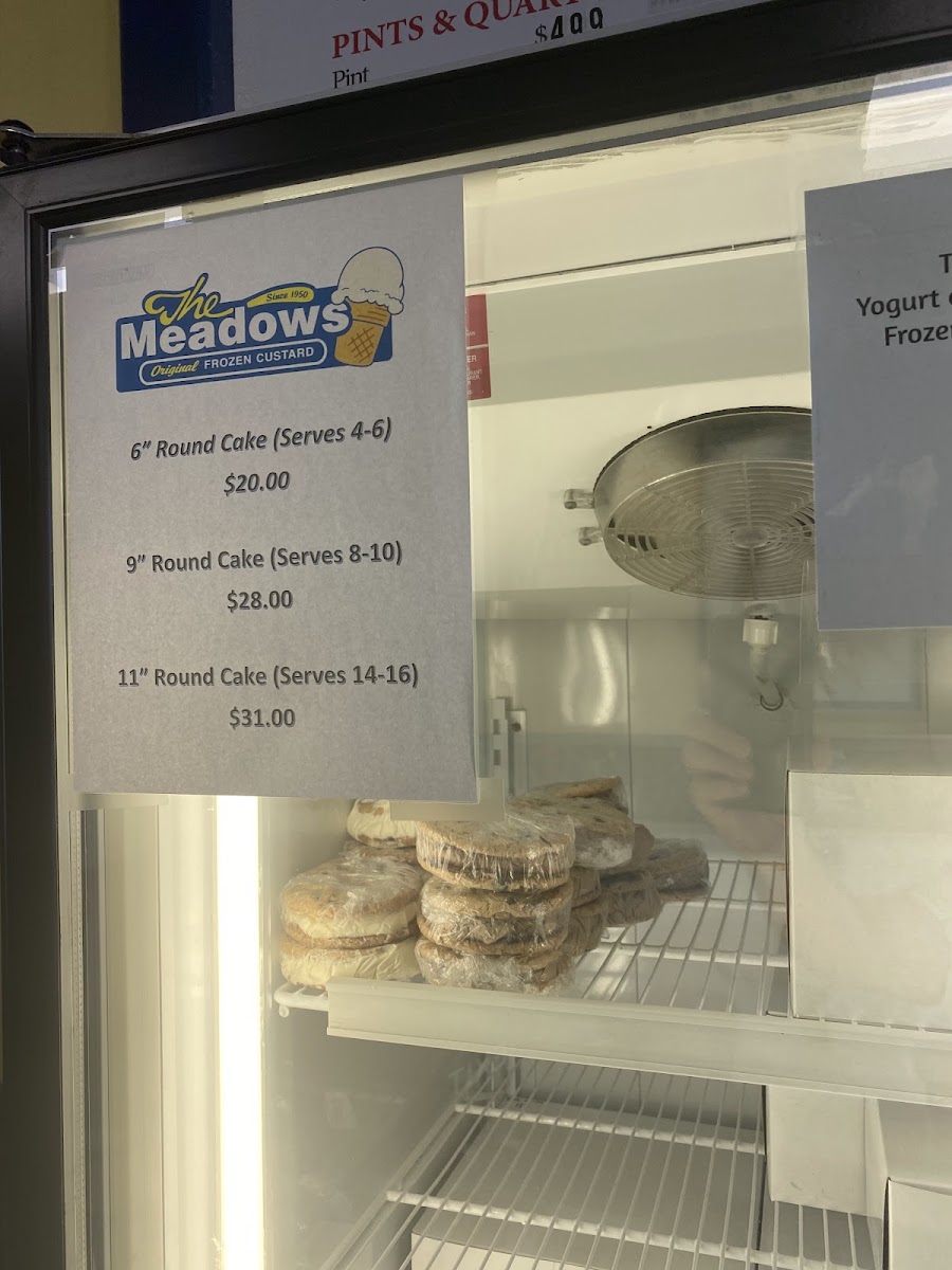Meadow's Frozen Custard Photo Menu 6