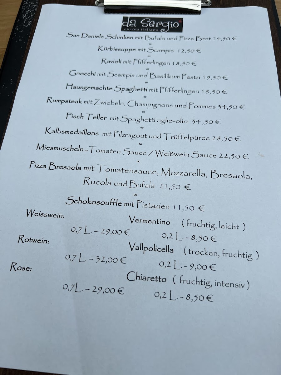 Ristorante da Sergio Bad Zwischenahn Photo Menu 1