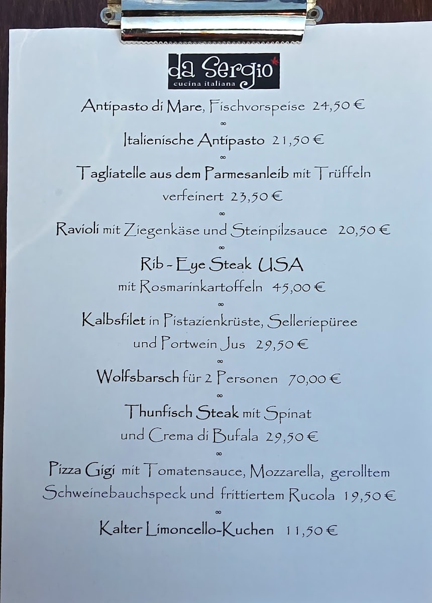 Ristorante da Sergio Bad Zwischenahn Photo Menu 2