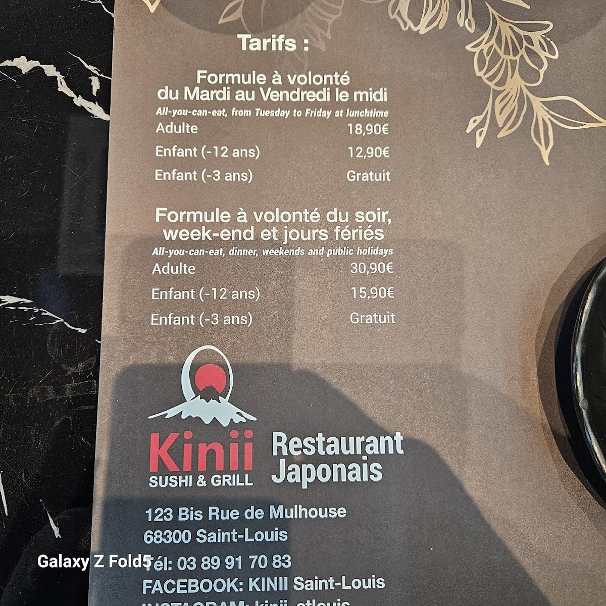 Kinii Saint-Louis Photo Menu 6