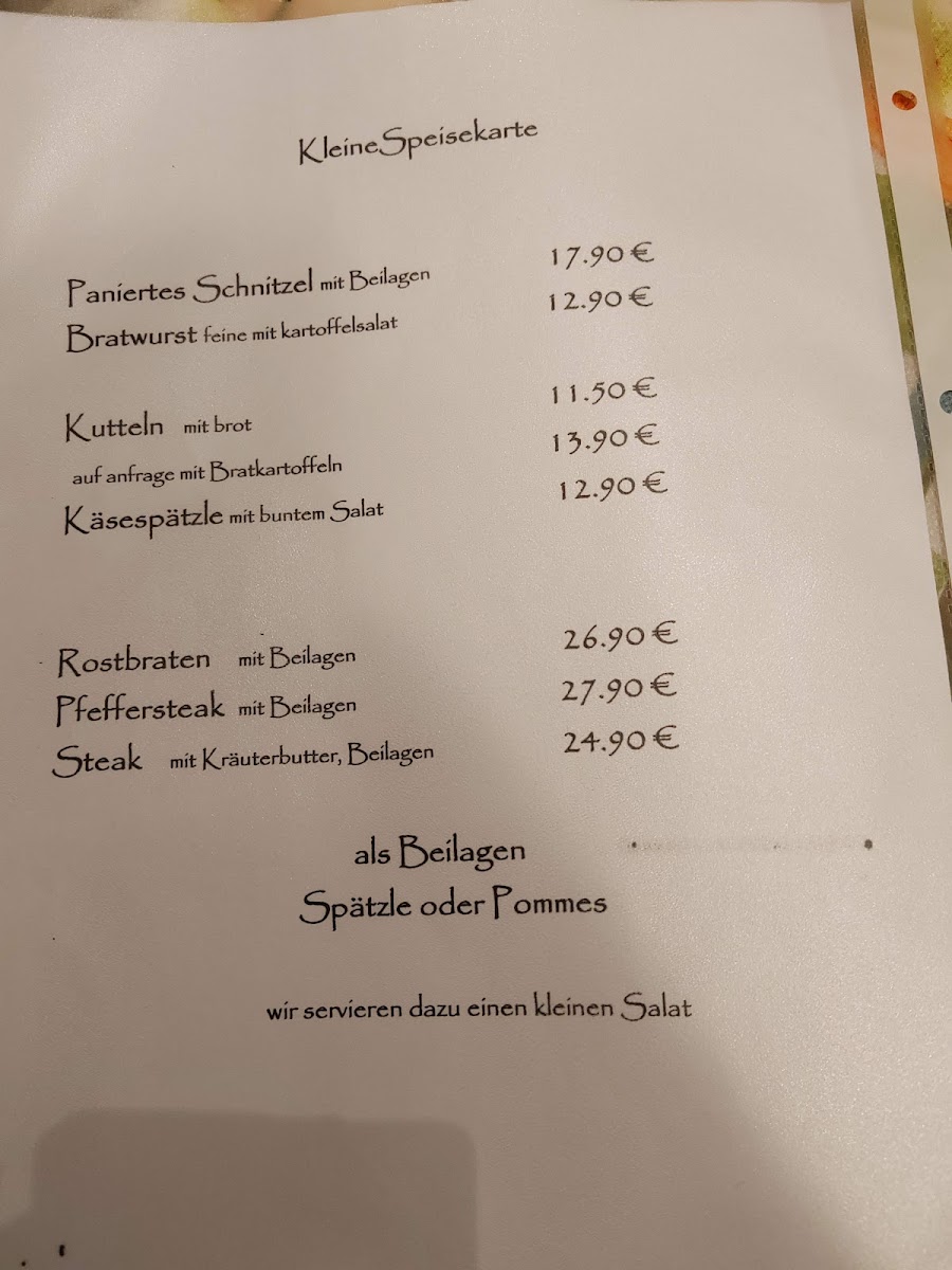 Krone Heselwangen Photo Menu 2