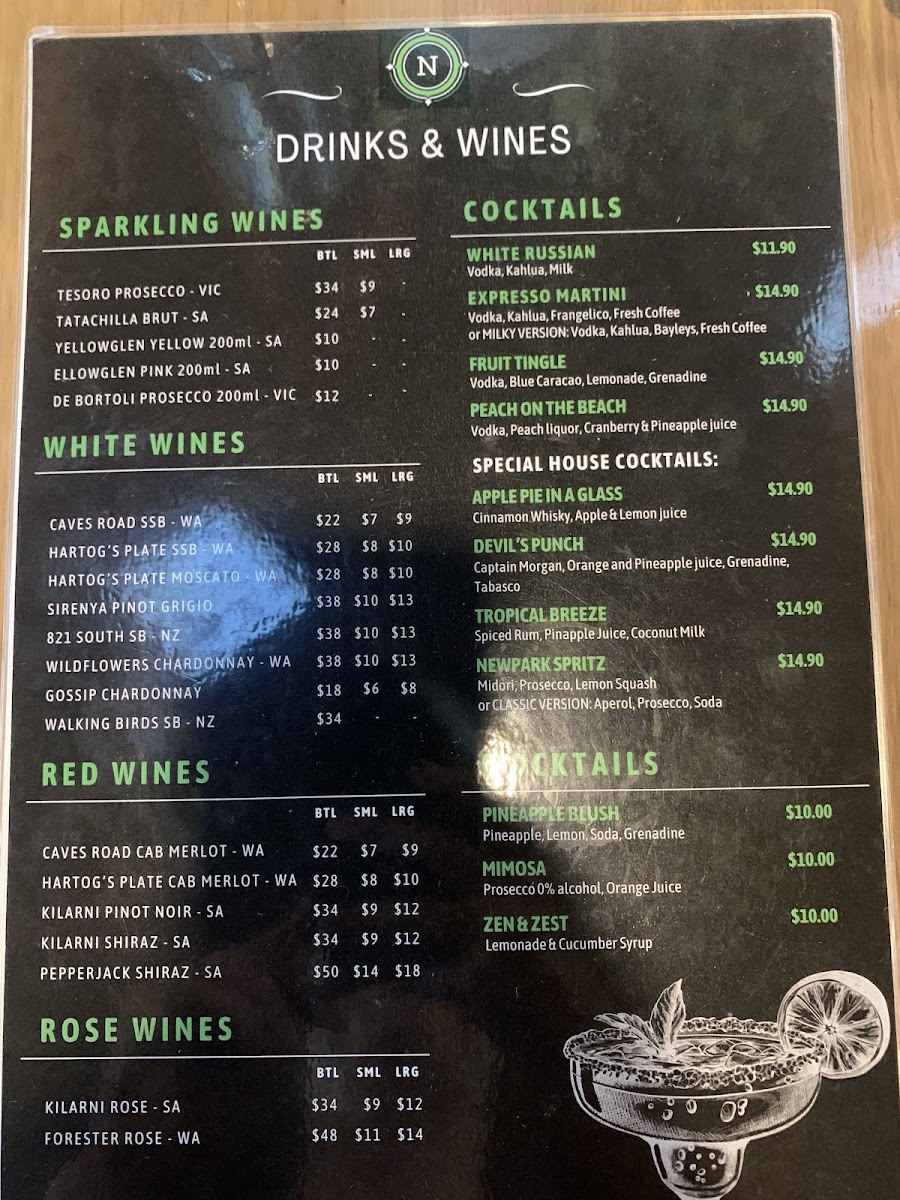 Newpark Bar & Bistro Photo Menu 1