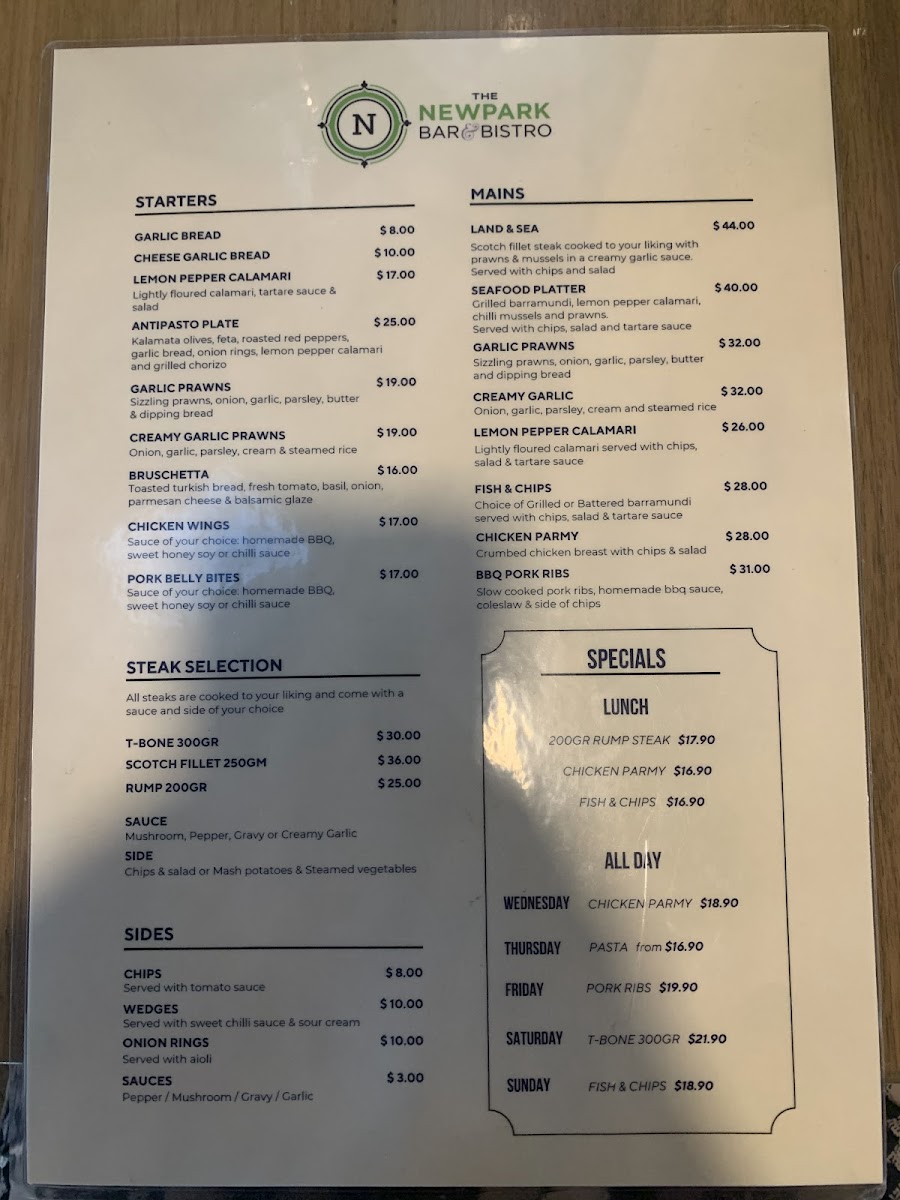 Newpark Bar & Bistro Photo Menu 3