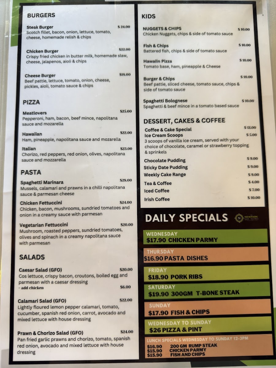 Newpark Bar & Bistro Photo Menu 9